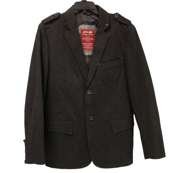 Jack & Jones Vintage Jeans striped‎ blazer jacket mens size size XL